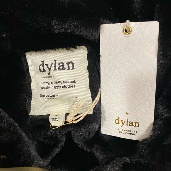 Dylan Tara Hooded Zip Up Green Jacket w/Faux Fur Detachable Hood Size M NWT - Picture 7 of 12